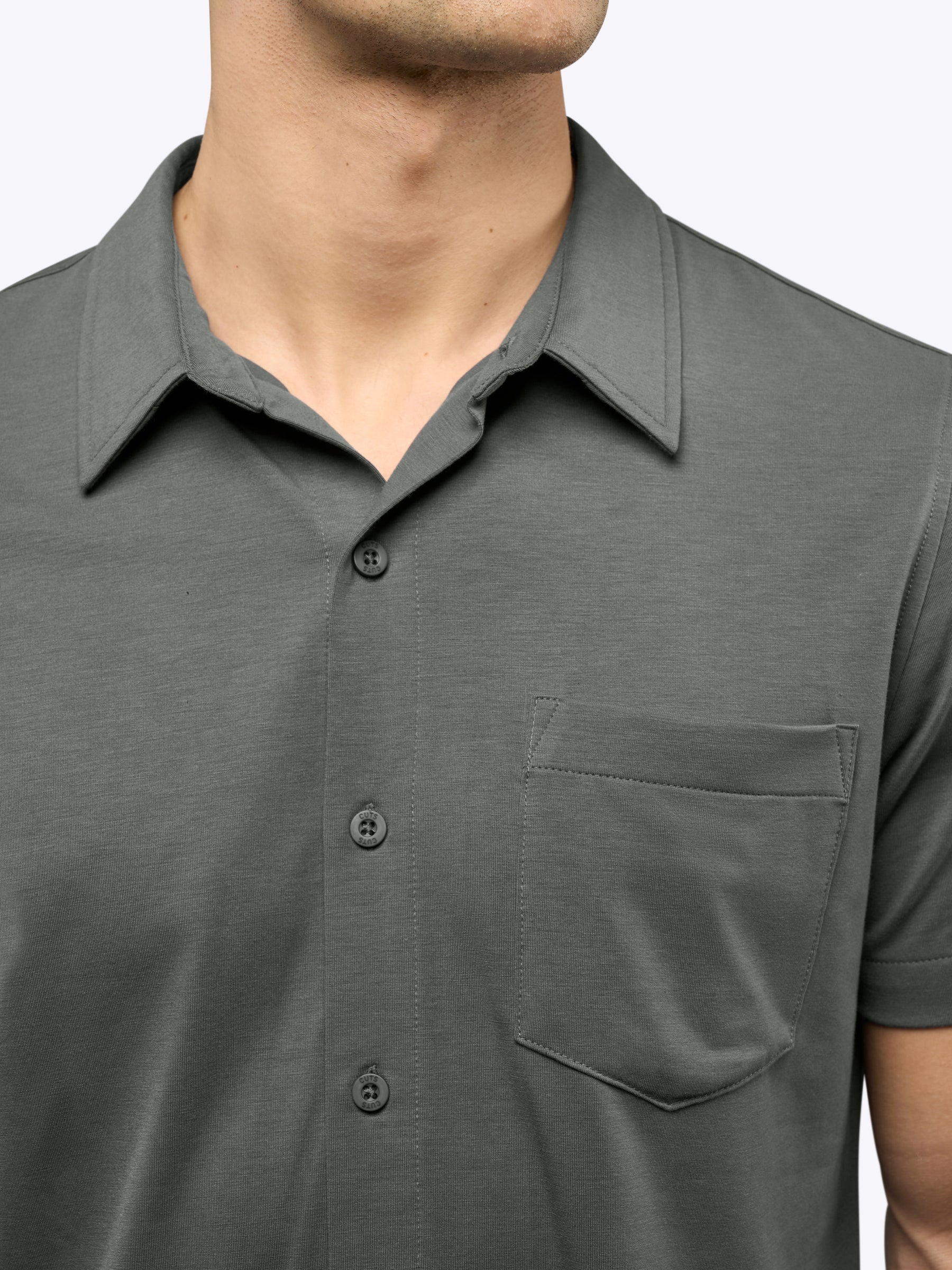 AO Button Up | Castor Grey Signature-Fit PYCA Pro® - Image 5