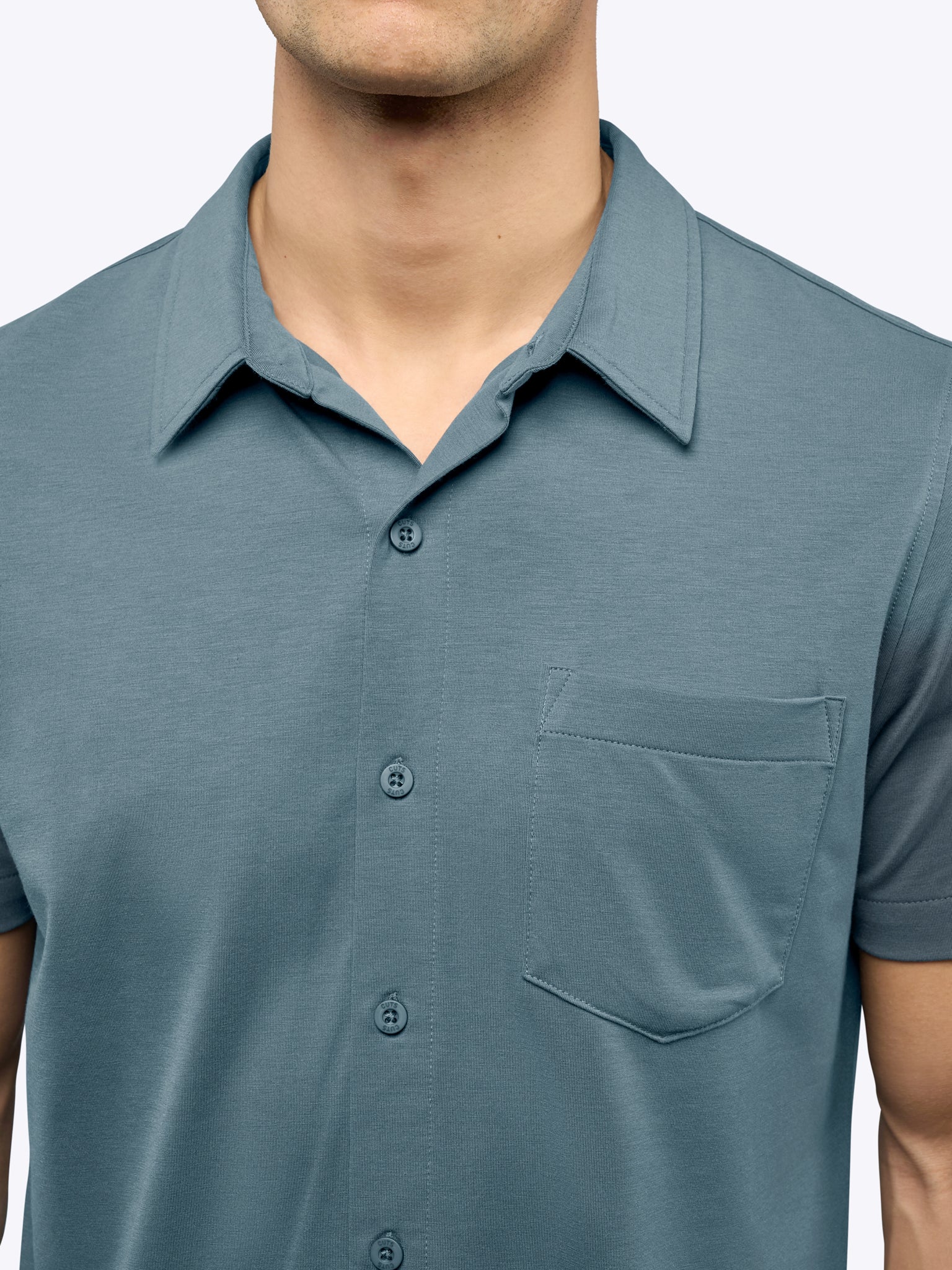 AO Button Up | Naples Blue Signature-Fit PYCA Pro® - Image 5