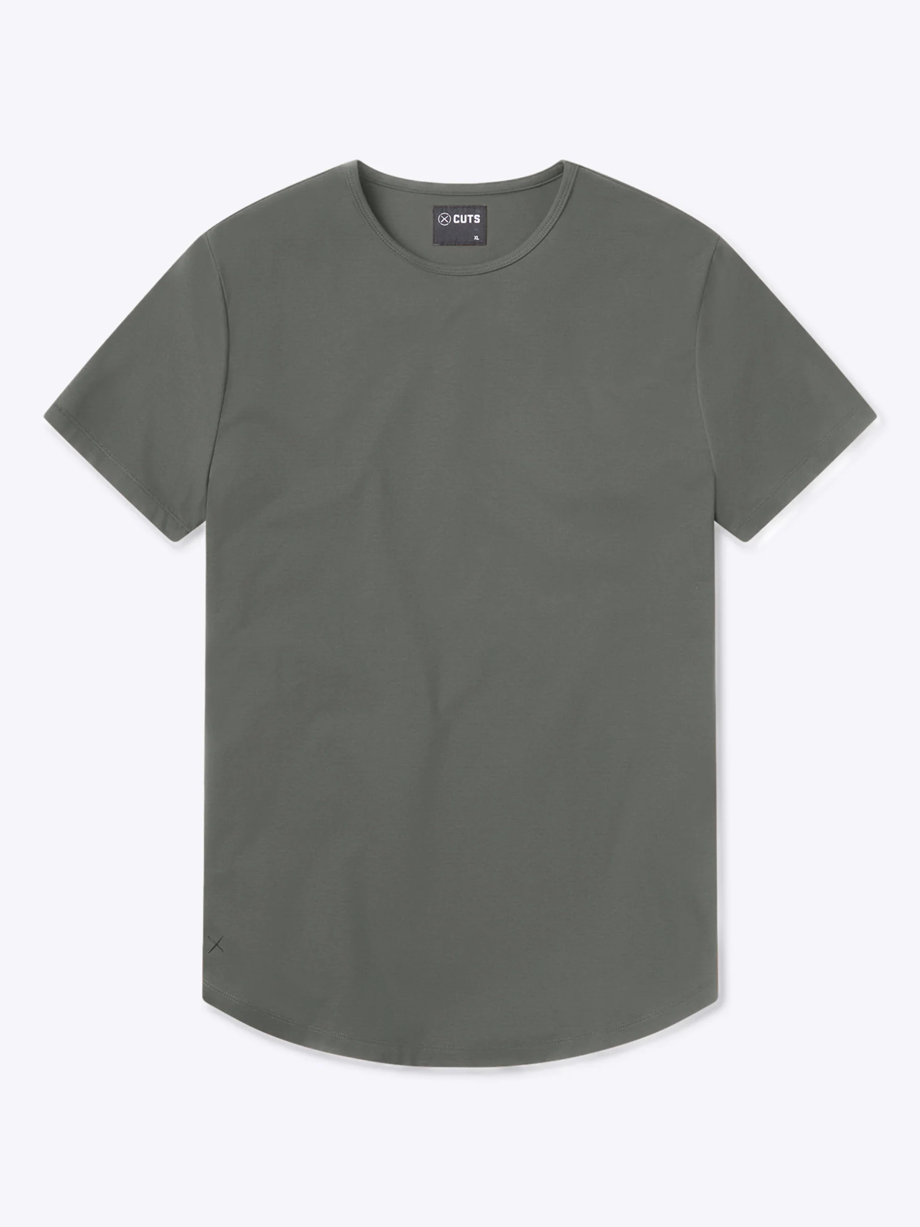 AO Curve-Hem Tee | Castor Grey Signature-Fit PYCA Pro®