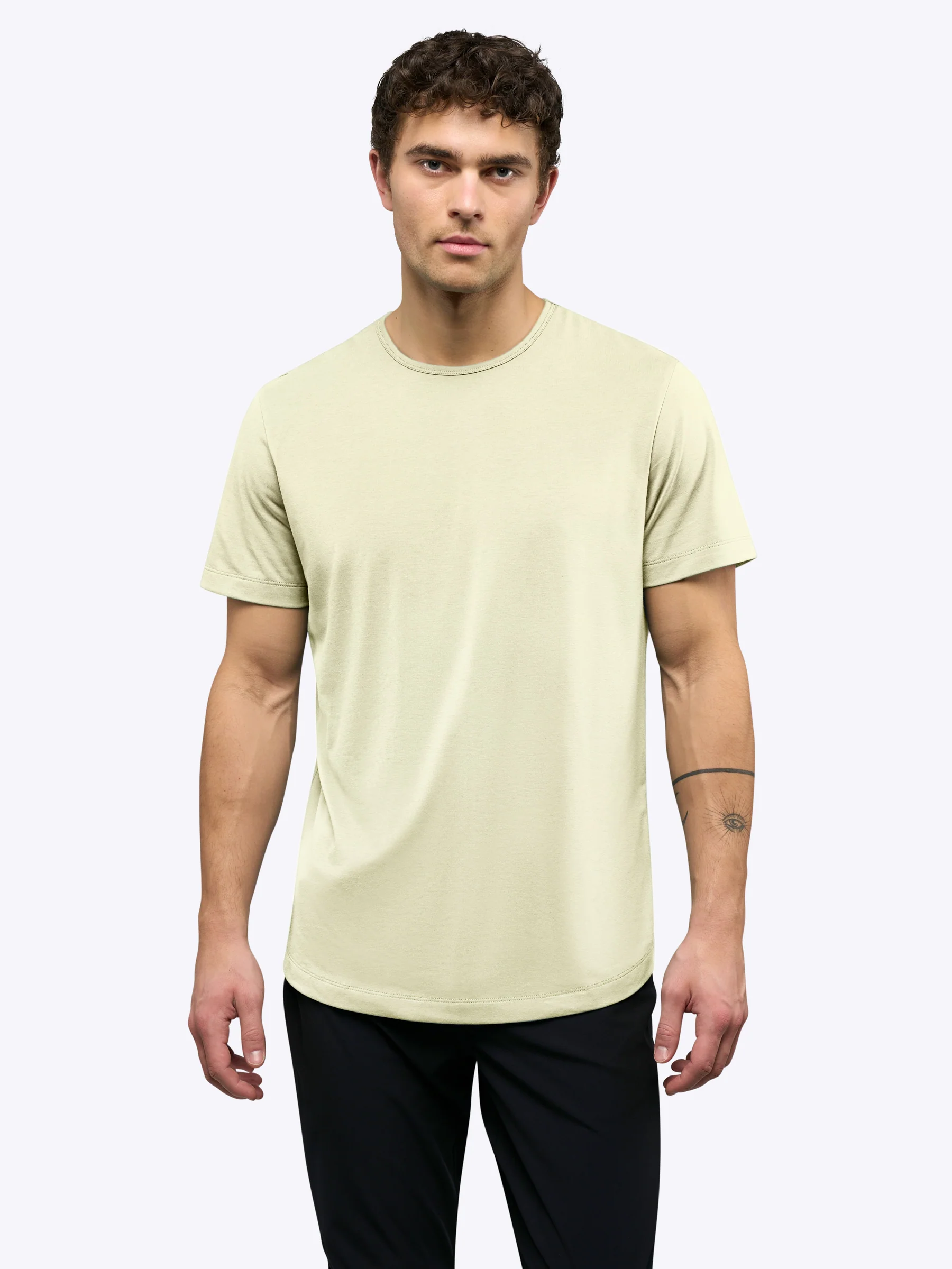 AO Curve-Hem Tee | Oyster White Signature-Fit PYCA Pro® - Image 2
