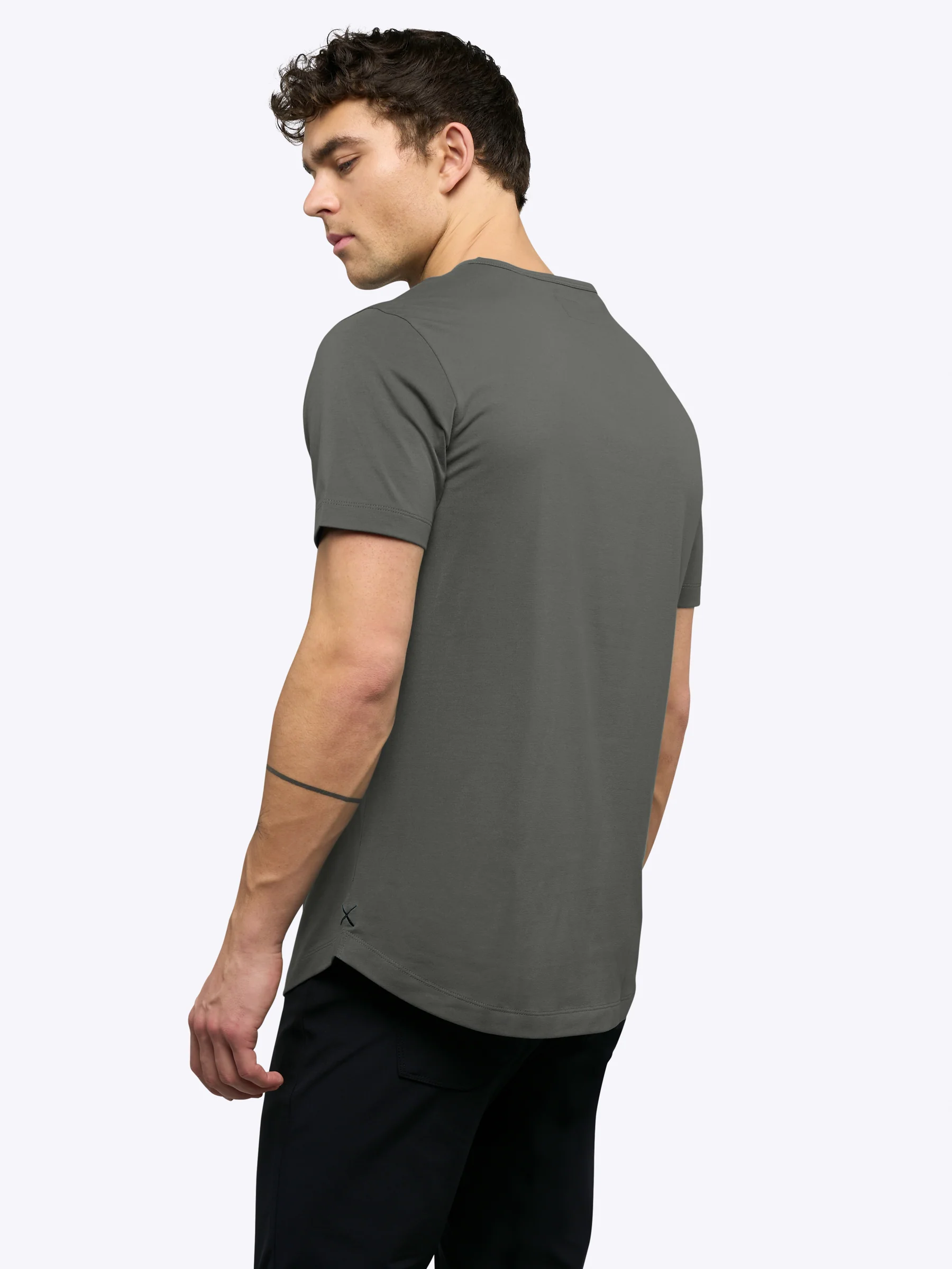AO Henley Curve-Hem | Castor Grey Signature-Fit PYCA Pro® - Image 3