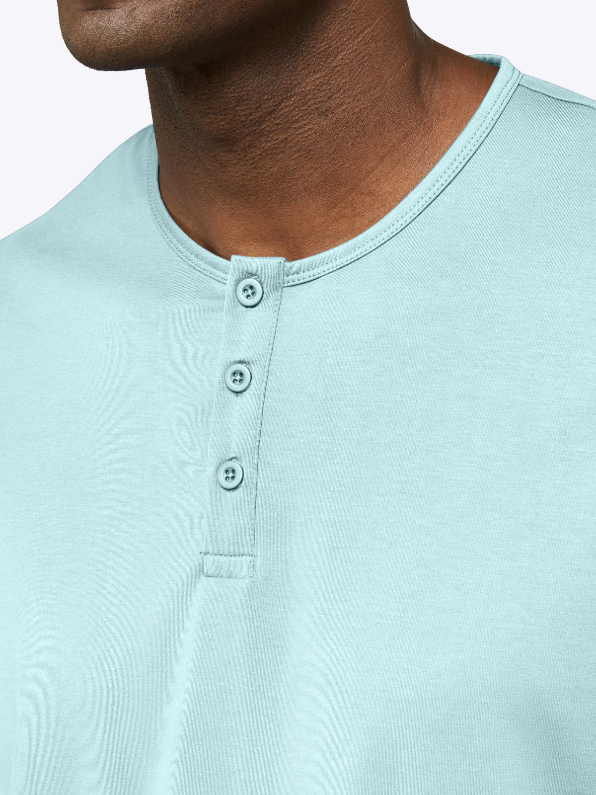 AO Henley Curve-Hem Tee | Sterling Blue Signature-Fit PYCA Pro® - Image 5