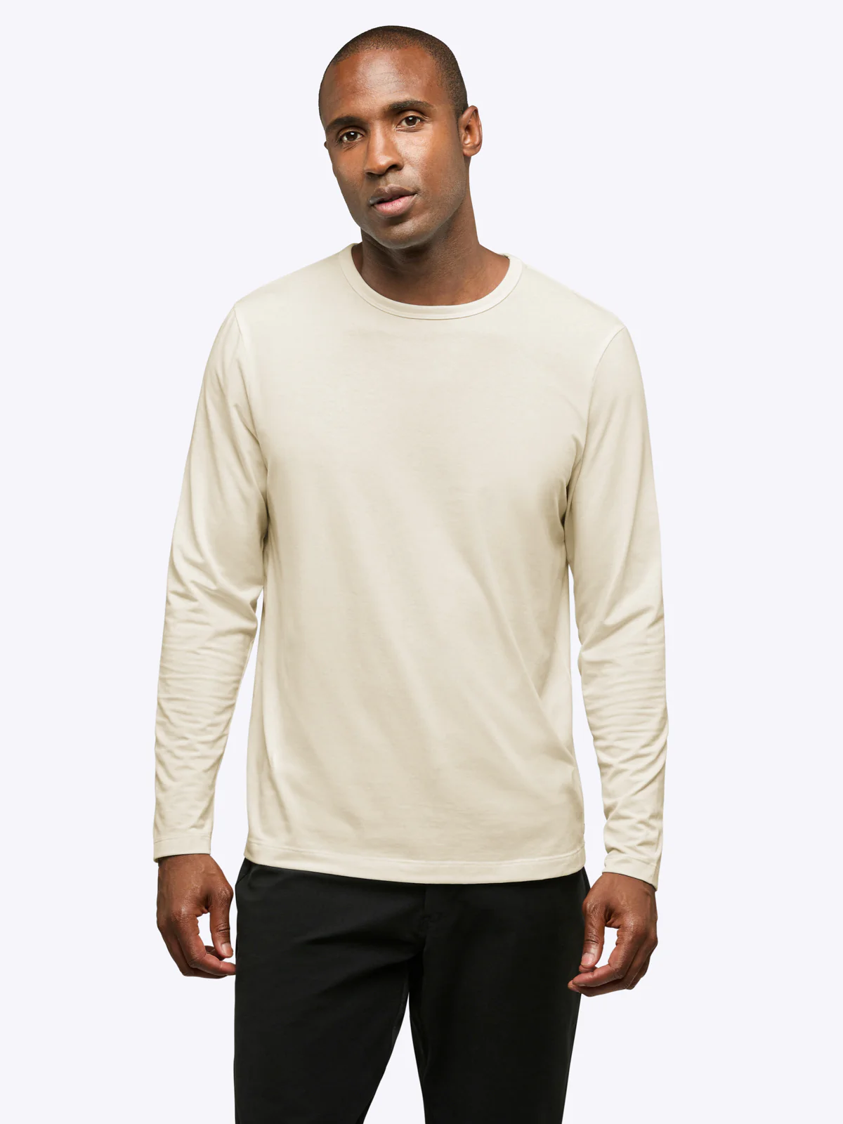 AO Forever Long Sleeve Tee | Ivory Classic-Fit PYCA Pro® - Image 2