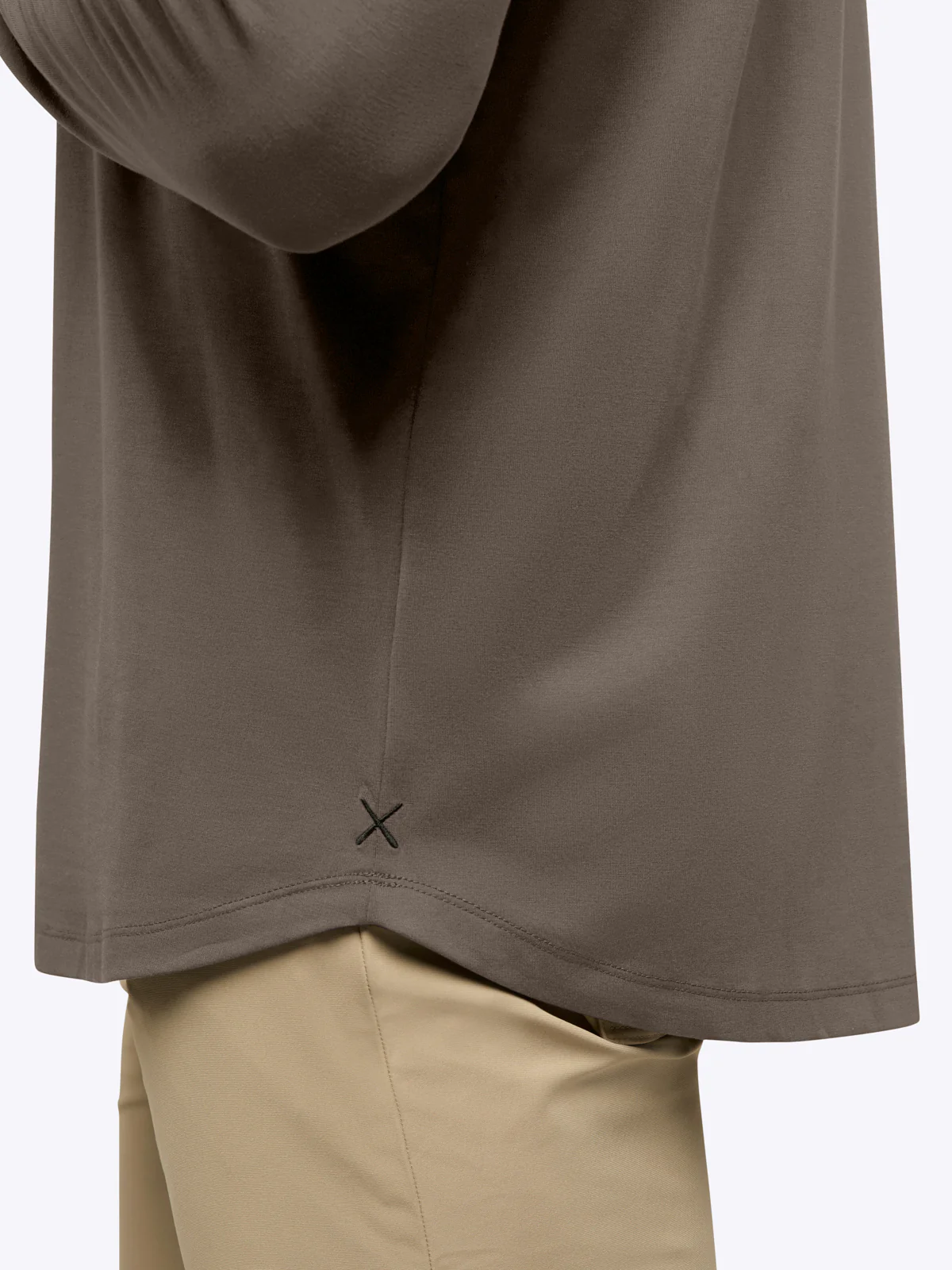 AO Long Sleeve Curve-Hem Tee | Morel Signature-fit PYCA Pro® - Image 5