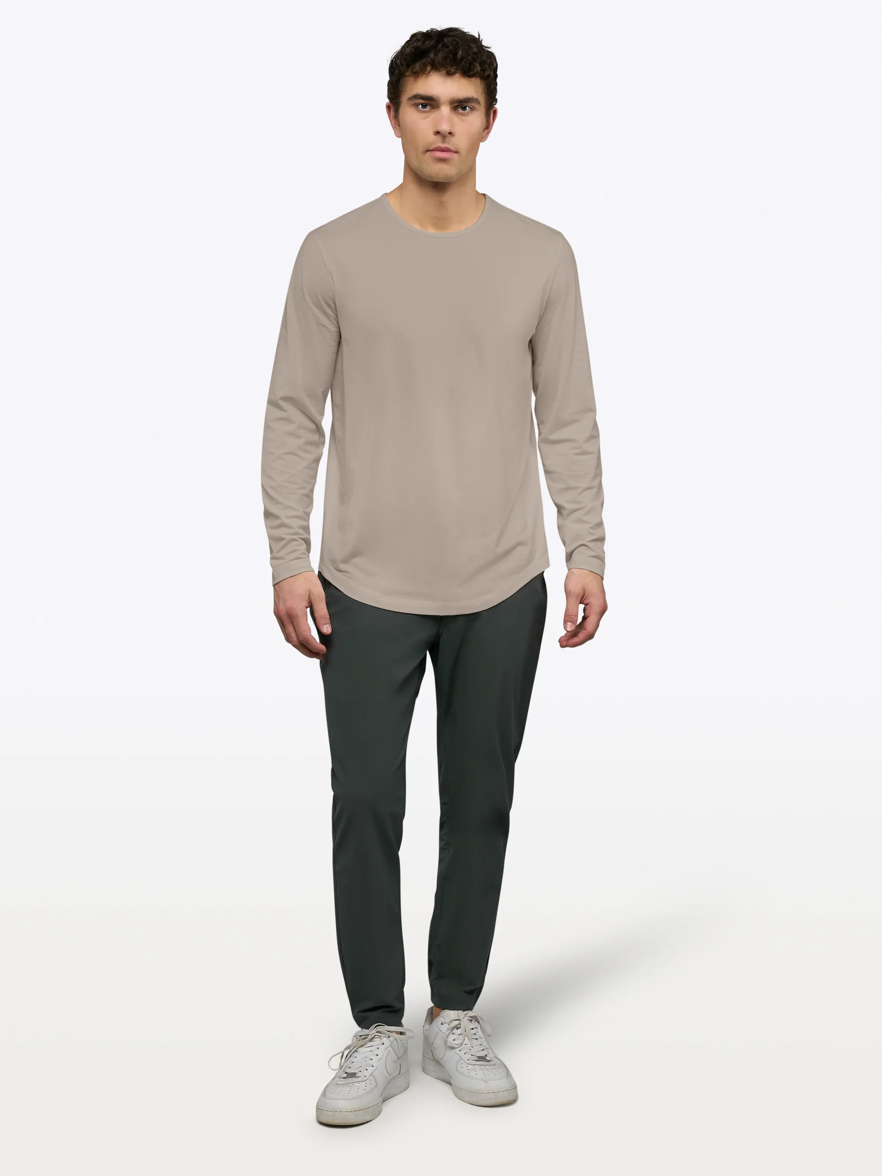 AO Long Sleeve Curve-Hem Tee | Pure Cashmere Signature-Fit PYCA Pro® - Image 4