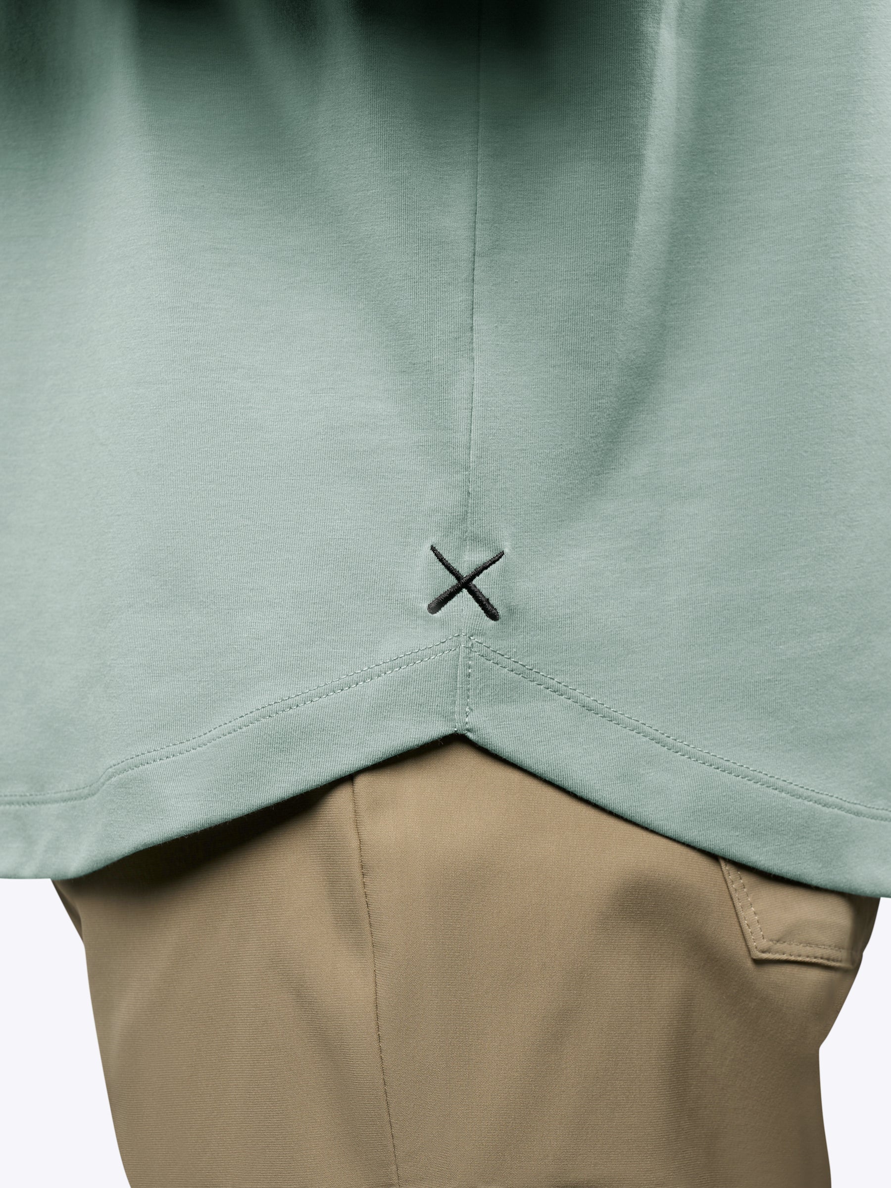 AO Long Sleeve Henley Curve-Hem Tee | Slate Grey Signature-Fit PYCA Pro® - Image 5