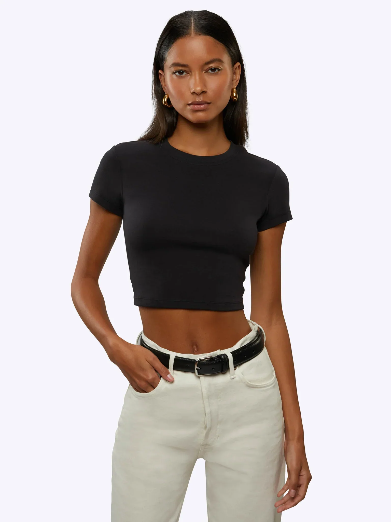 Baby Tee Bundle | Black & White Slim-fit Tomboy-Cotton™ - Image 3