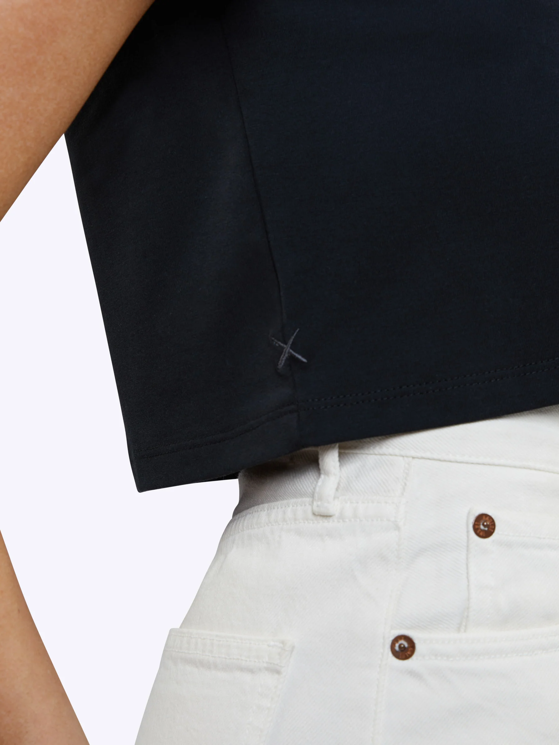 Almost Friday Tee Cropped | Black Classic-fit PYCA Pro® - Image 5