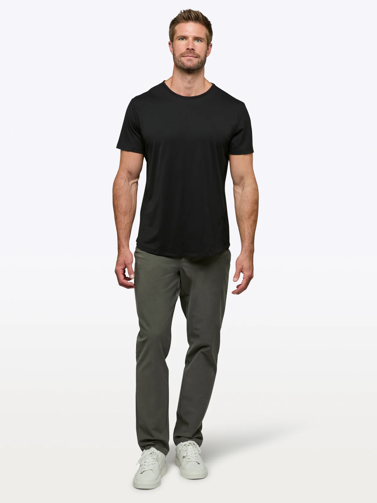 AO Curve-Hem Tee | Black Signature-fit PYCA Pro® - Image 3