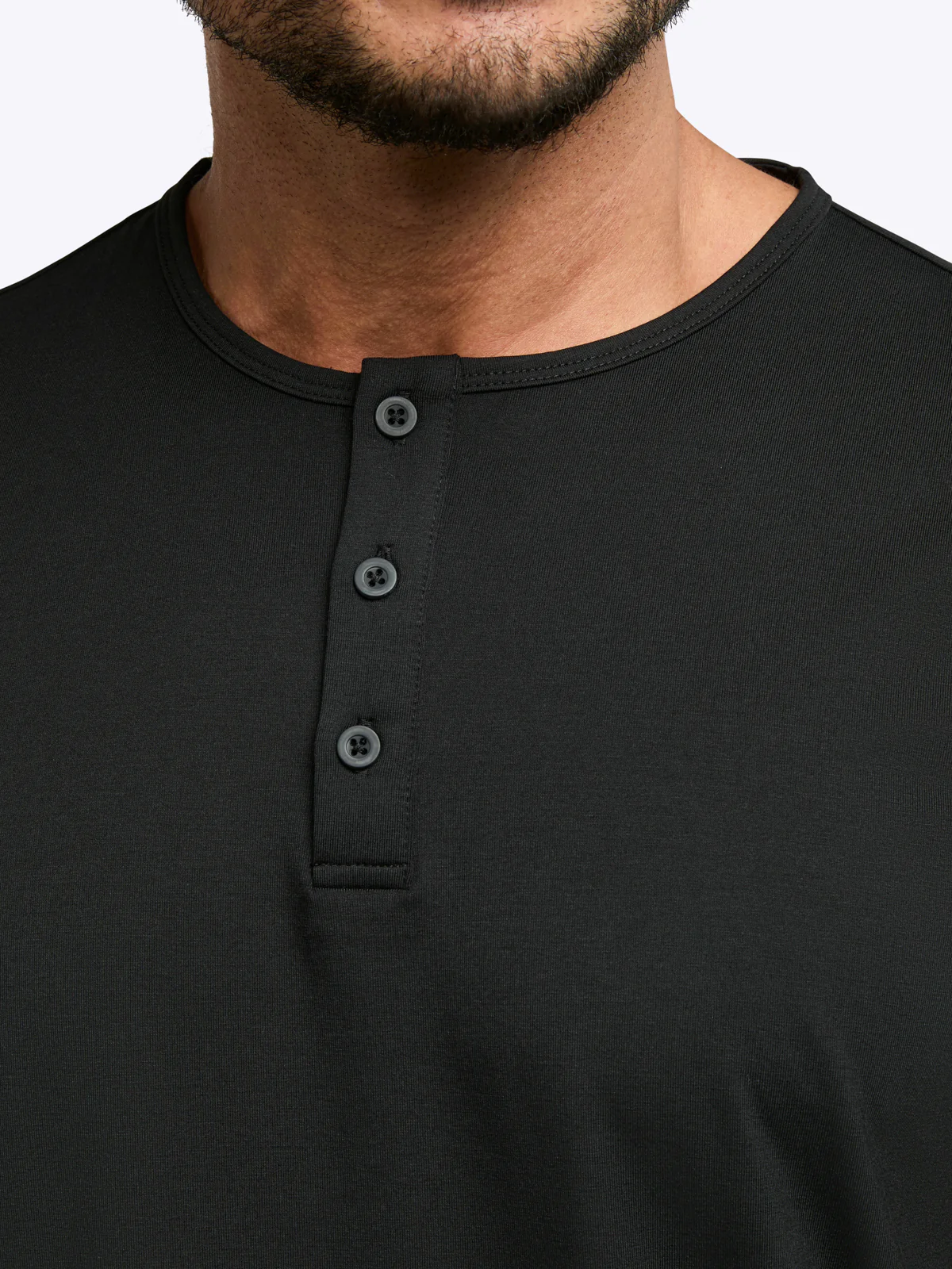 AO Henley Curve-Hem | Black Signature-fit PYCA Pro® - Image 6