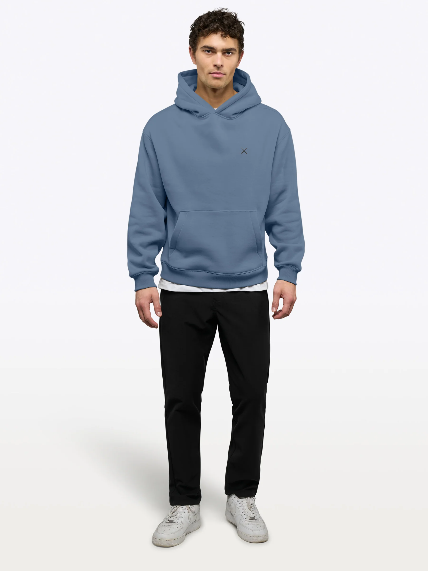 Divine Fleece Hoodie | Cadet Blue Classic-fit - Image 4