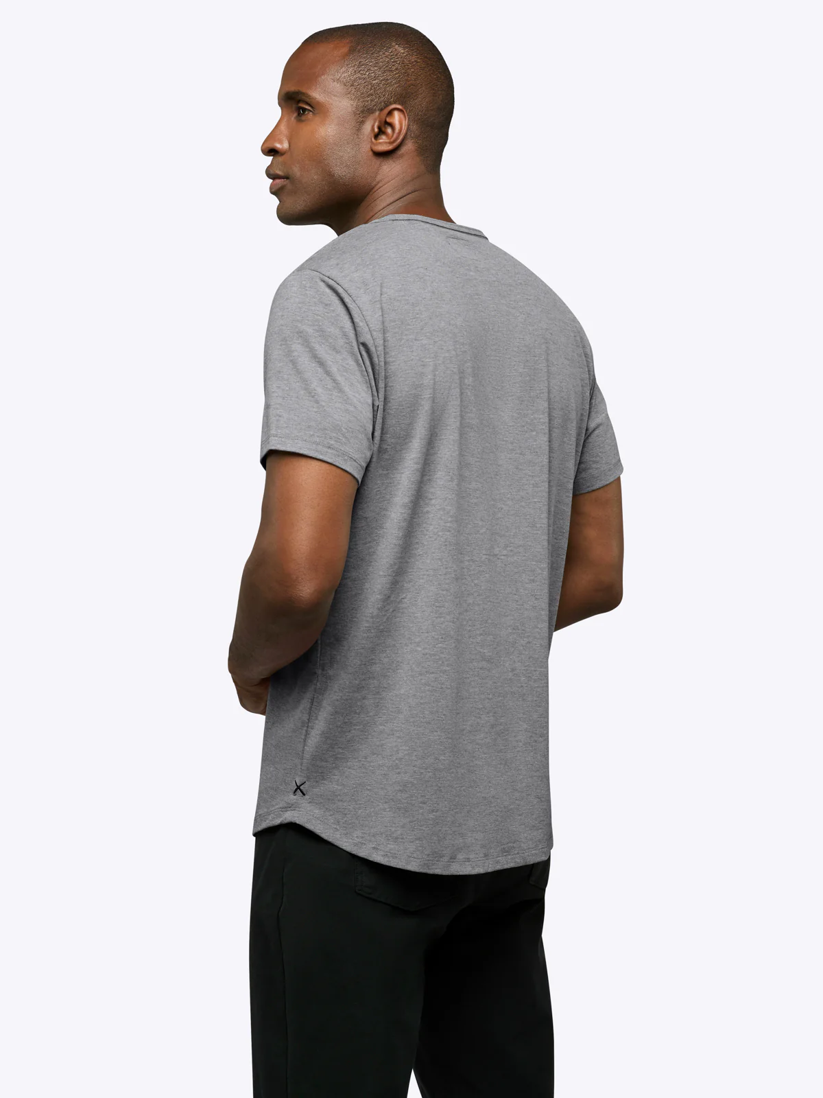 AO Henley Curve-Hem | Heather Grey Signature-fit PYCA Pro® - Image 4