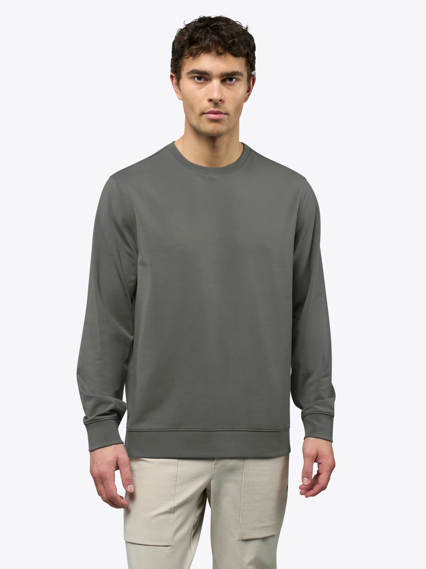 Hyperloop Pullover Split-Hem | Castor Grey Signature-Fit - Image 2