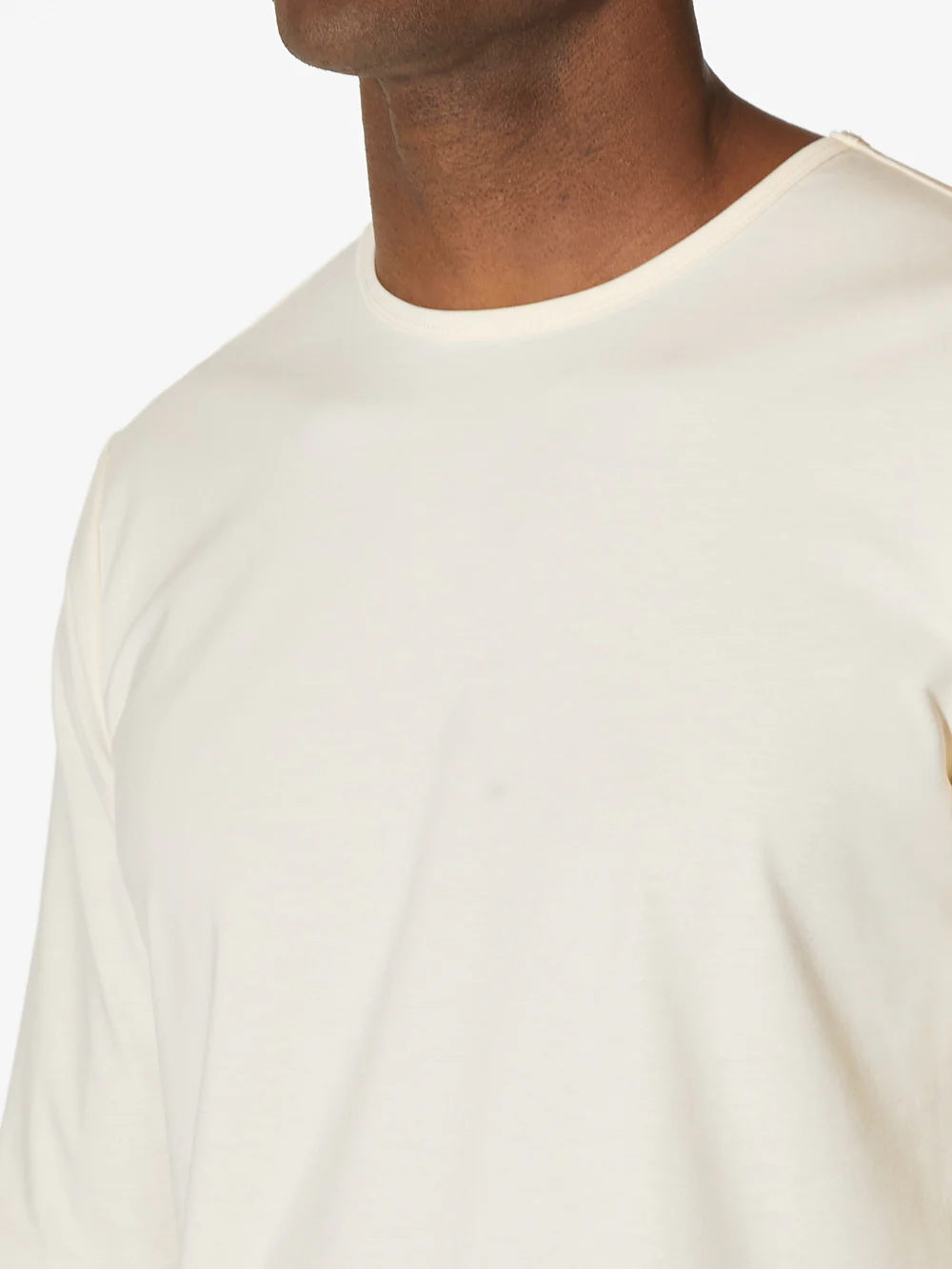 AO Long Sleeve Curve-Hem Tee | Ivory Signature-fit PYCA Pro® - Image 5