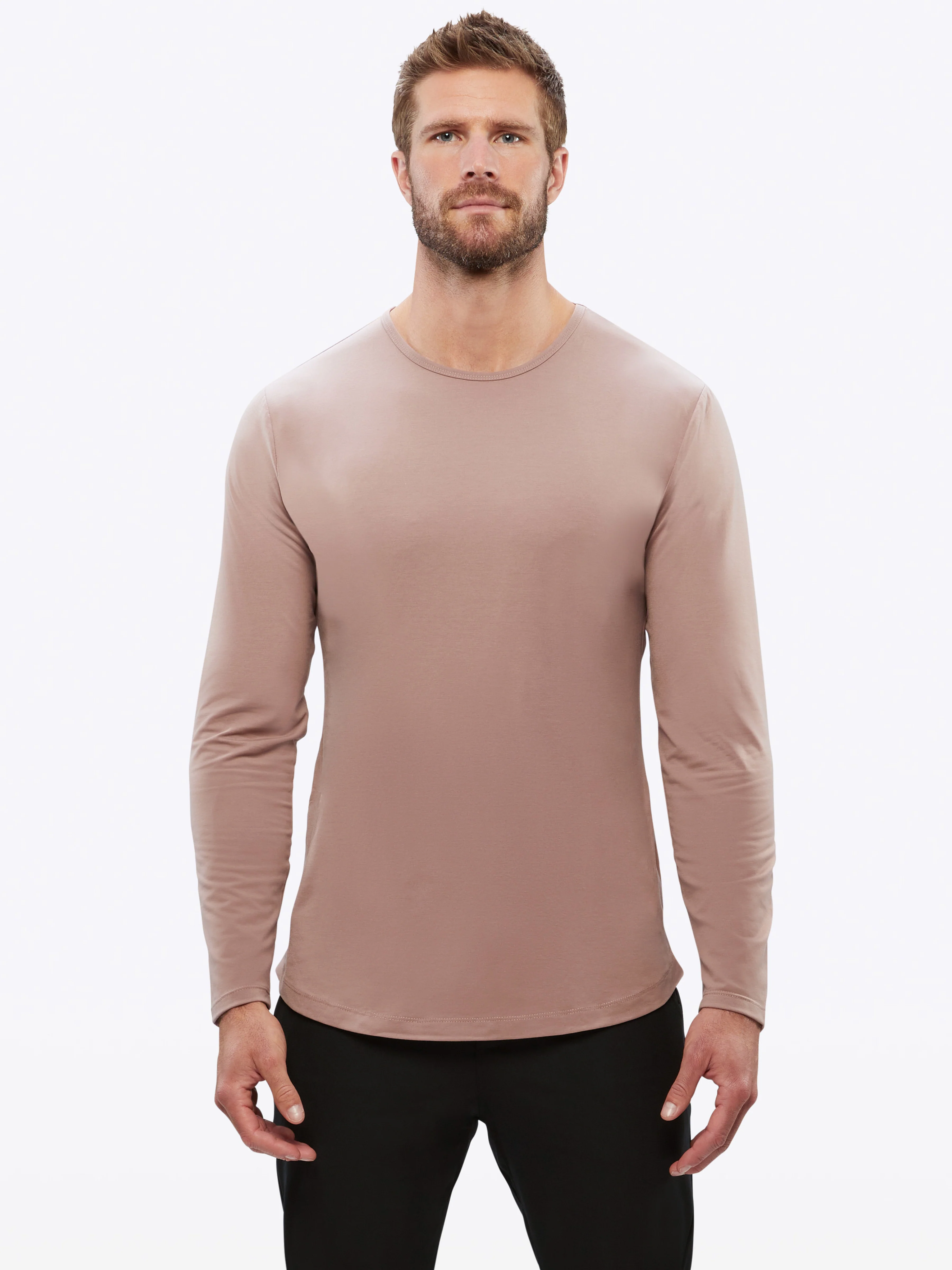 AO Long Sleeve Curve-Hem Tee | Mountain Mist Signature-fit PYCA Pro® - Image 2