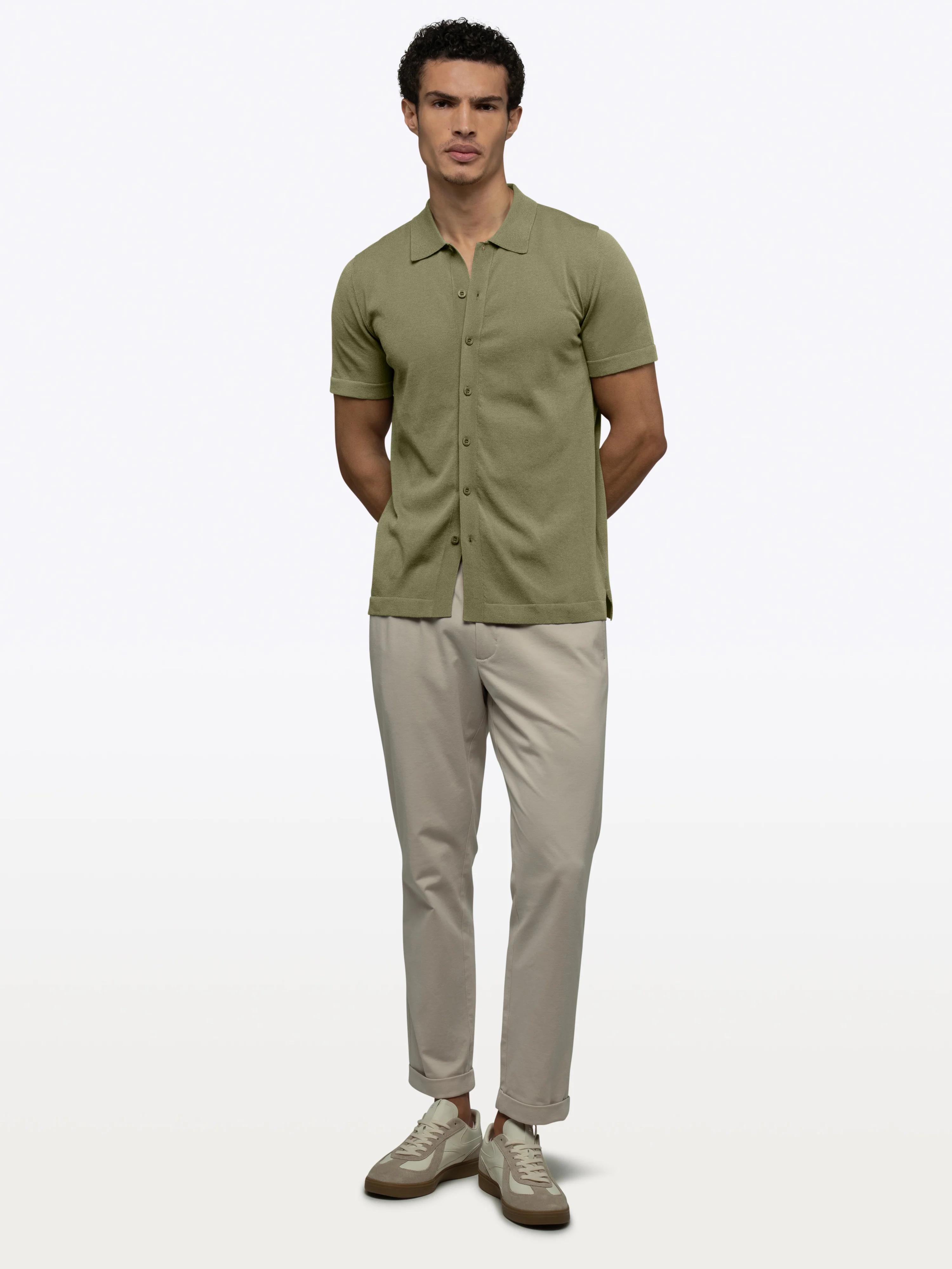 Riviera Knit Button Up | Capers Signature-Fit - Image 4