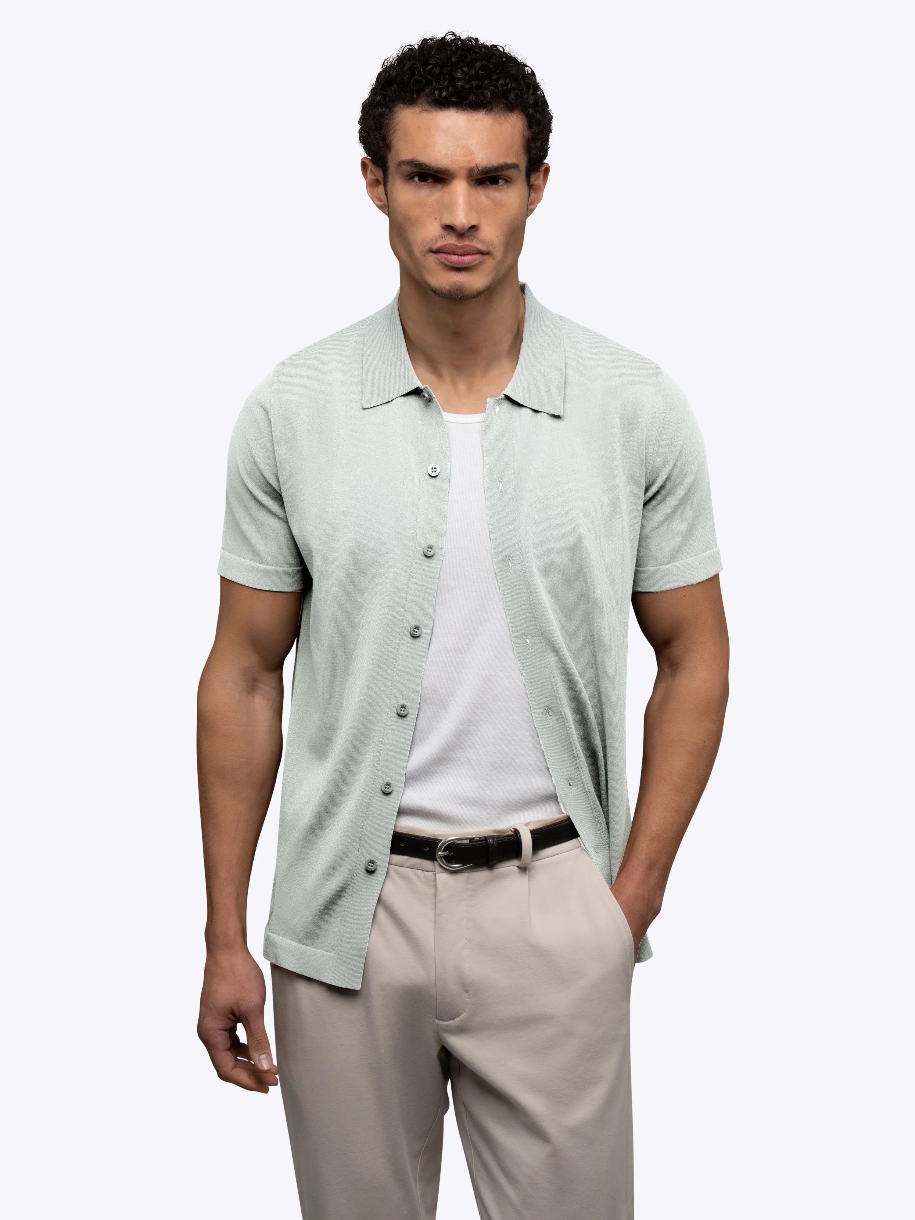 Riviera Knit Button Up | Metal Signature-Fit - Image 7