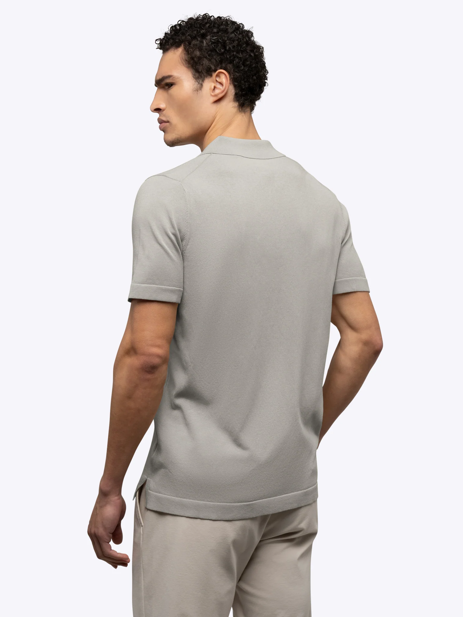 Riviera Knit Button Up | Morning Dove Signature-Fit - Image 4