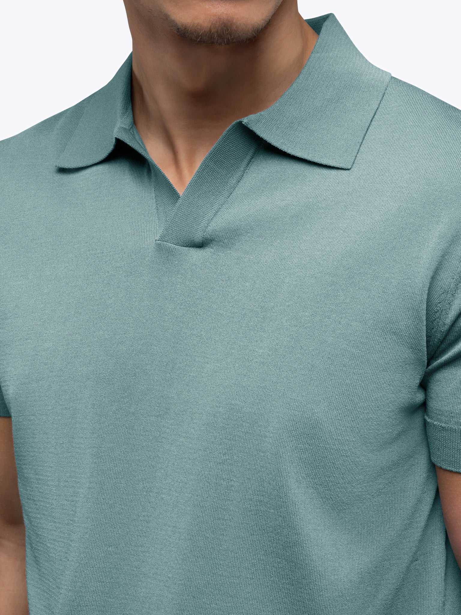 Riviera Knit Polo | Isle Blue Signature-Fit - Image 4