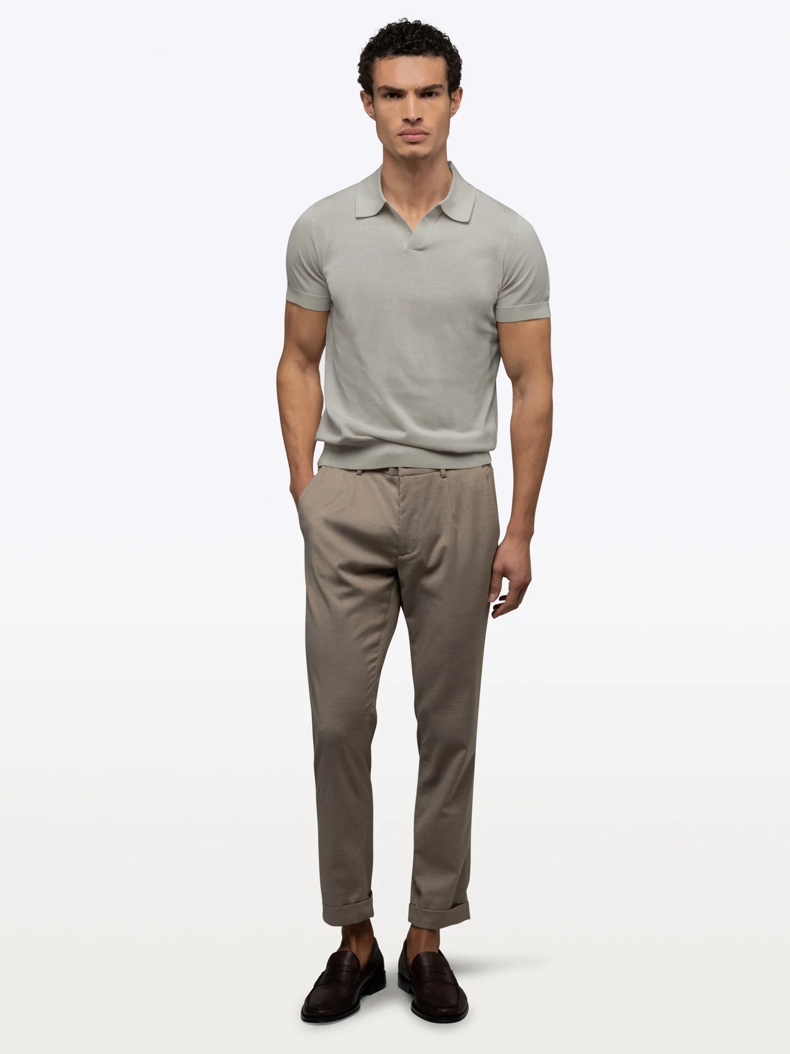 Riviera Knit Polo | Morning Dove Signature-Fit - Image 5