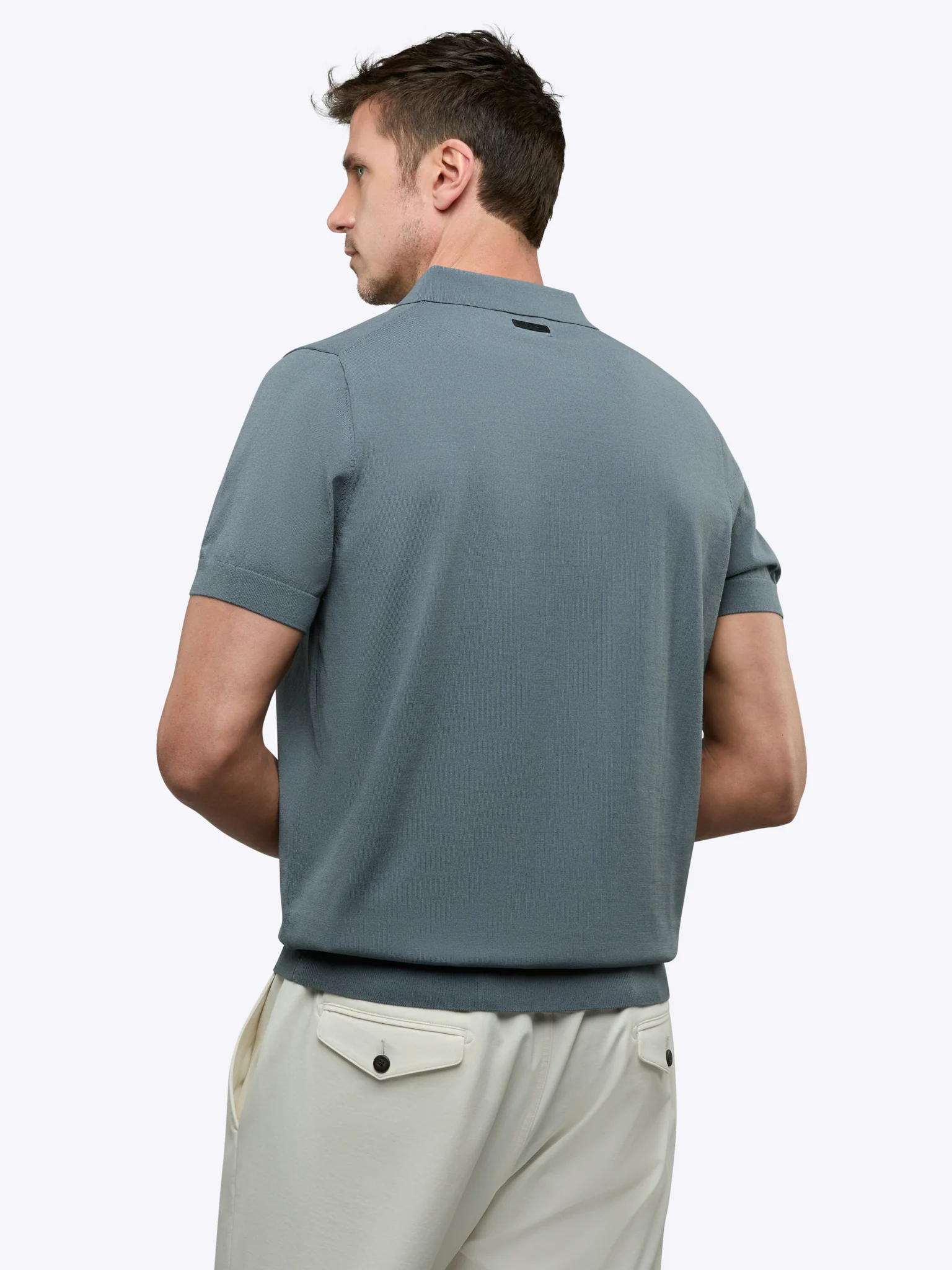 Riviera Knit Polo | Naples Blue Signature-Fit - Image 4