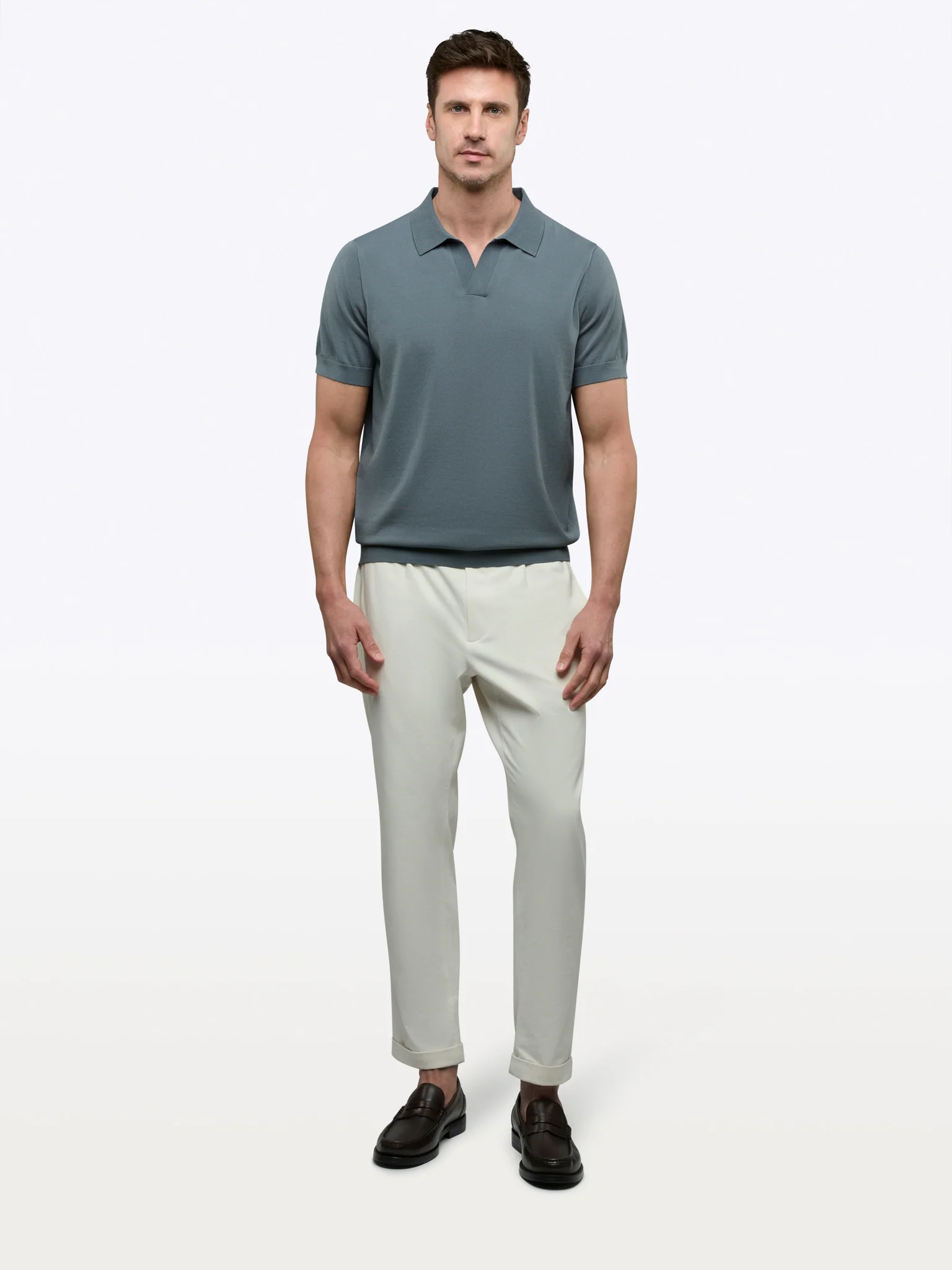 Riviera Knit Polo | Naples Blue Signature-Fit - Image 5