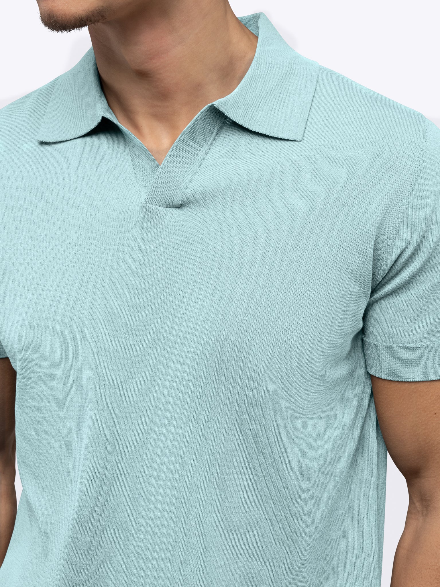Riviera Knit Polo | Sterling Blue Signature-Fit - Image 5