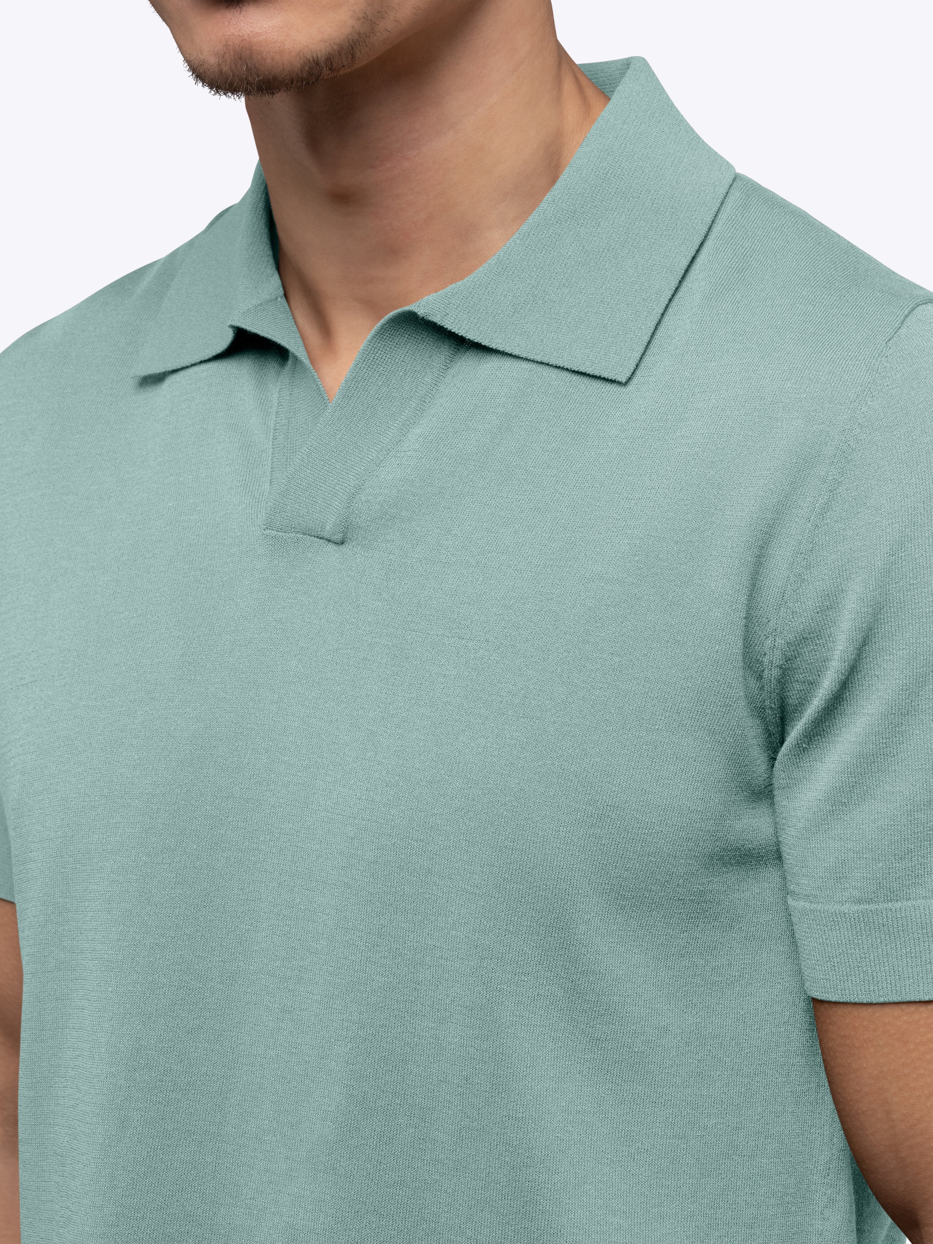 Riviera Knit Polo | Stormy Sea Signature-Fit - Image 5