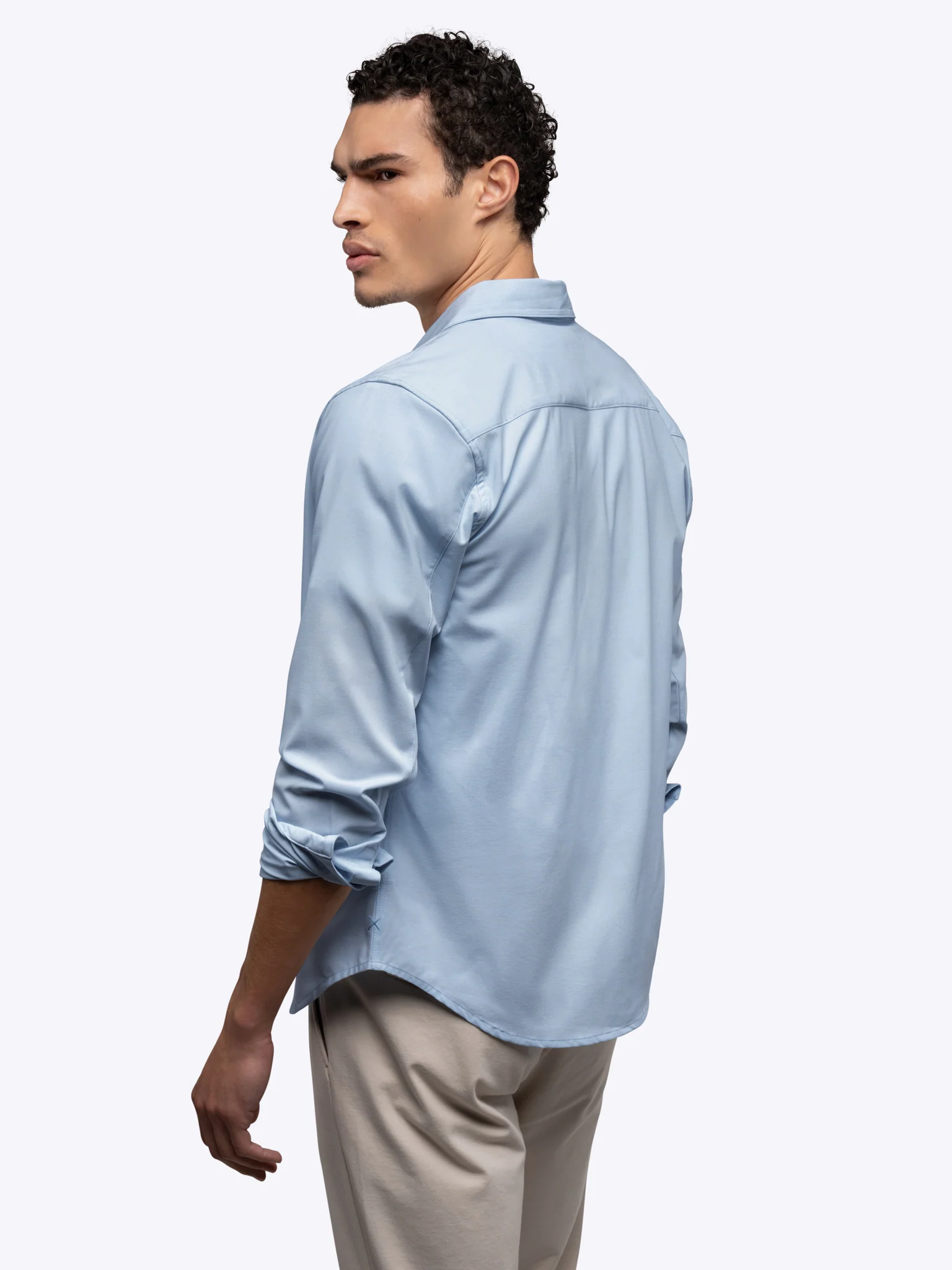 Soho Long Sleeve Button Up | Oxford Blue Signature-Fit - Image 3