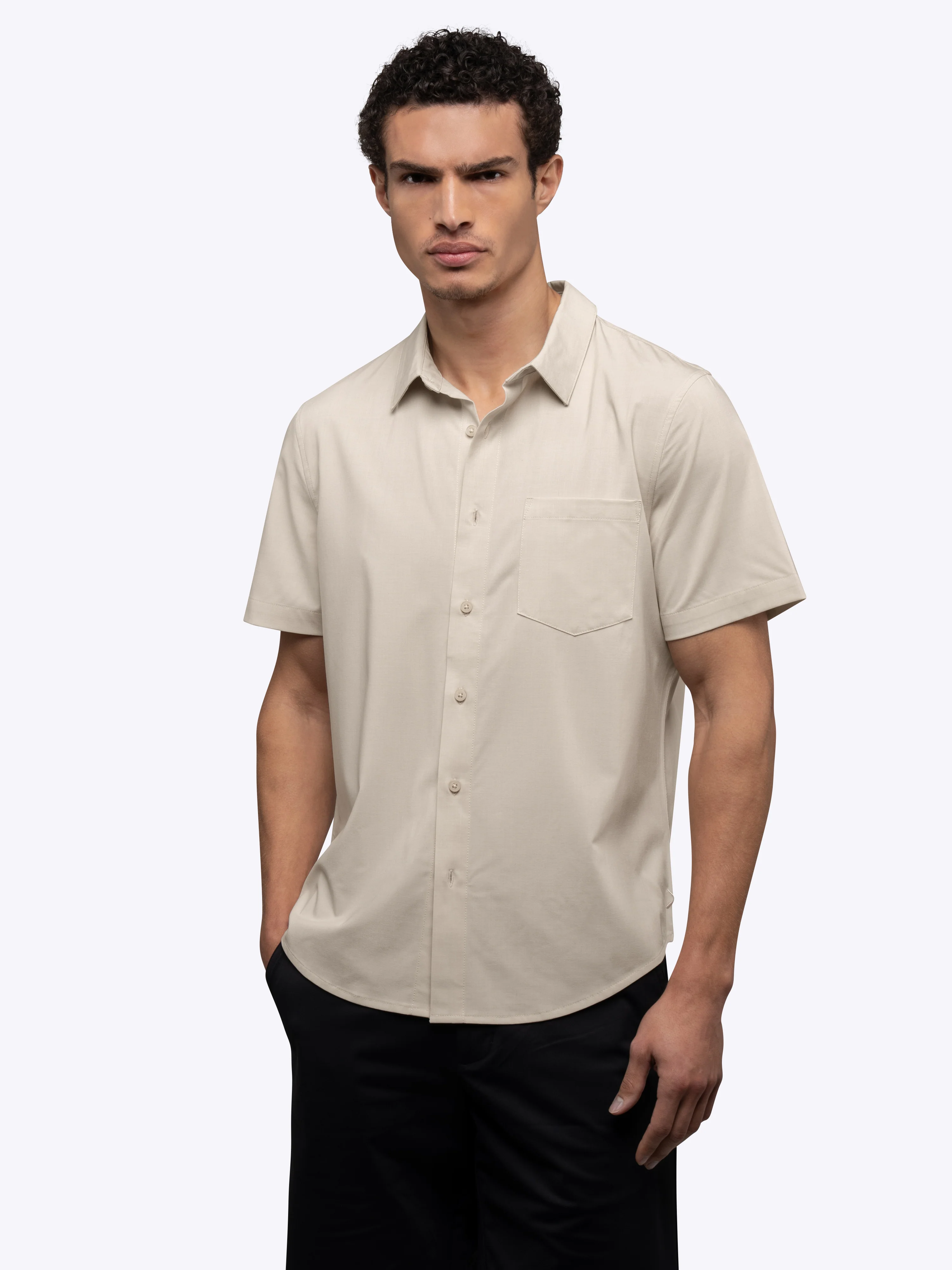 SoHo Short Sleeve Button Up | Sand Dune Signature-fit - Image 4