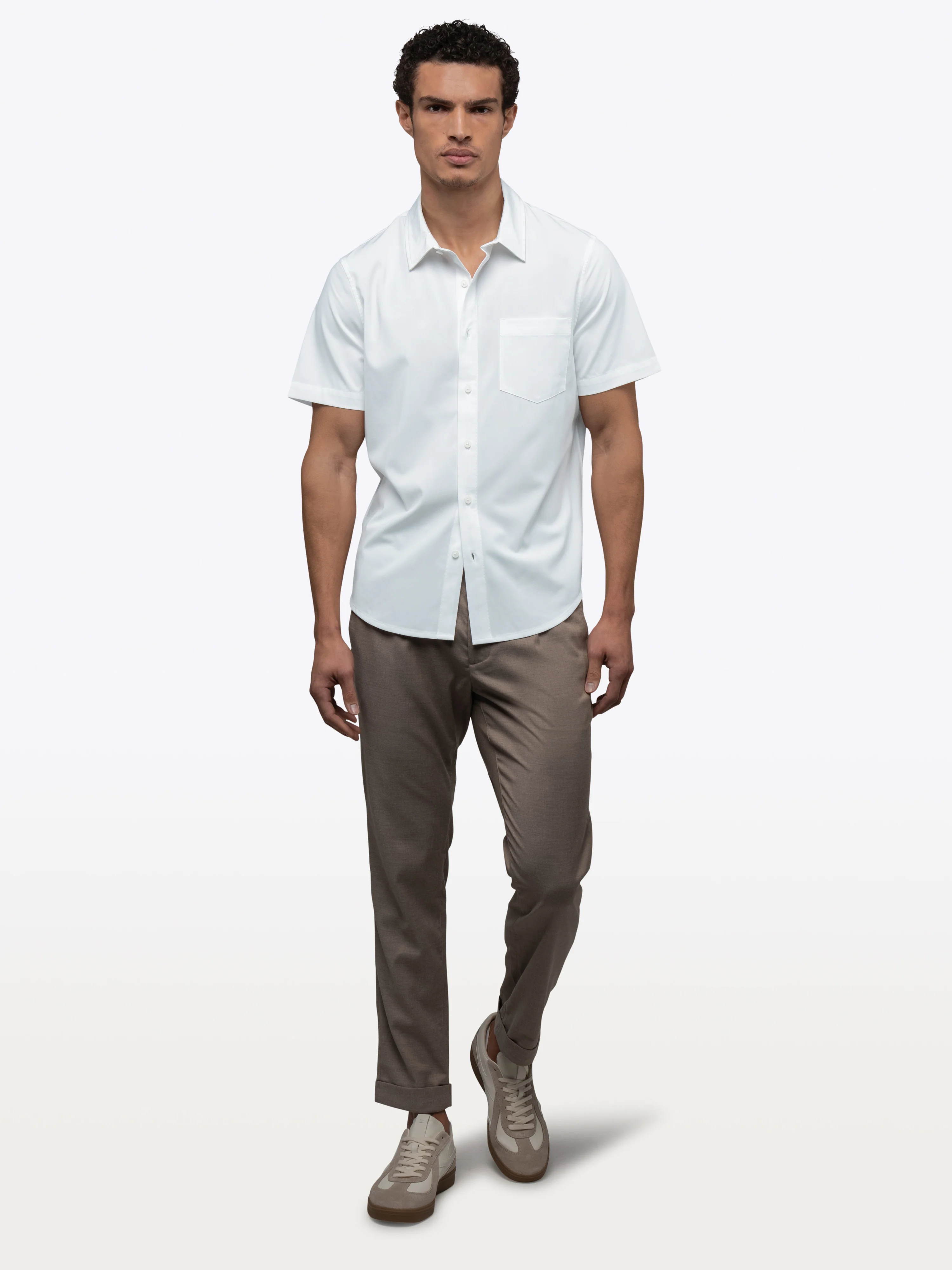 SoHo Short Sleeve Button Up | White Signature-fit - Image 5