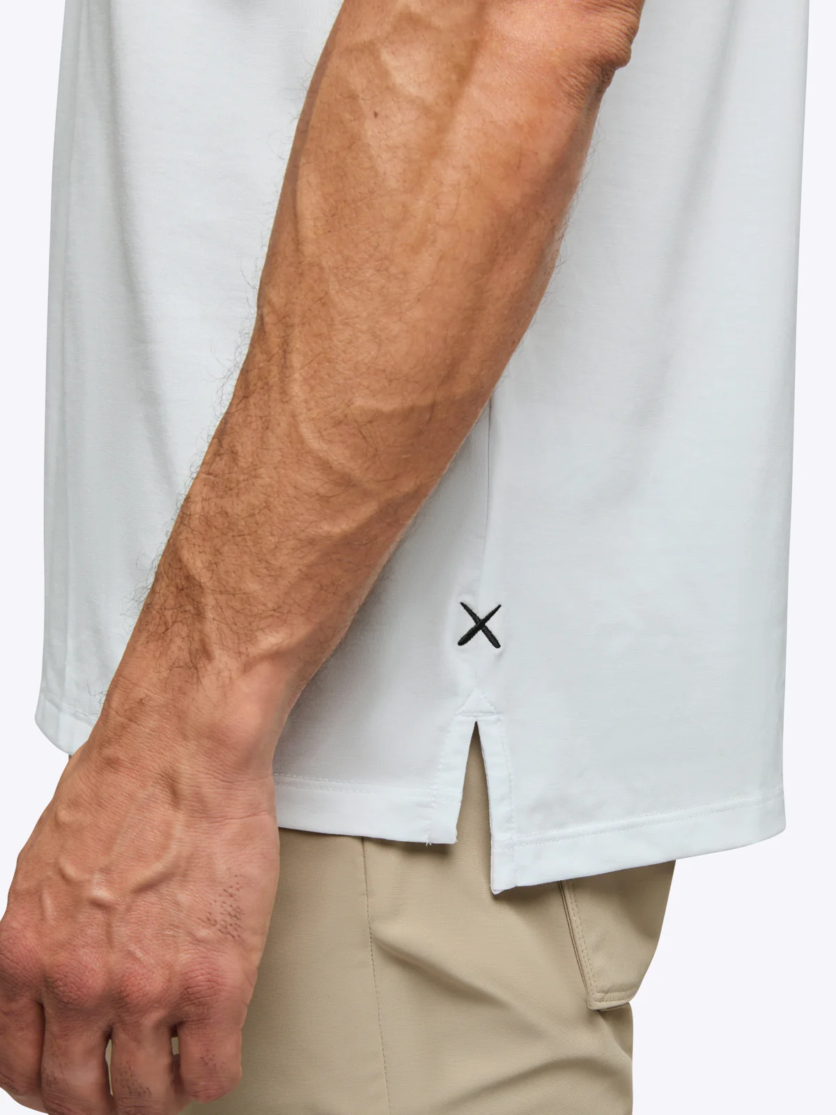 AO Split-Hem Tee | White Signature-fit PYCA Pro® - Image 5
