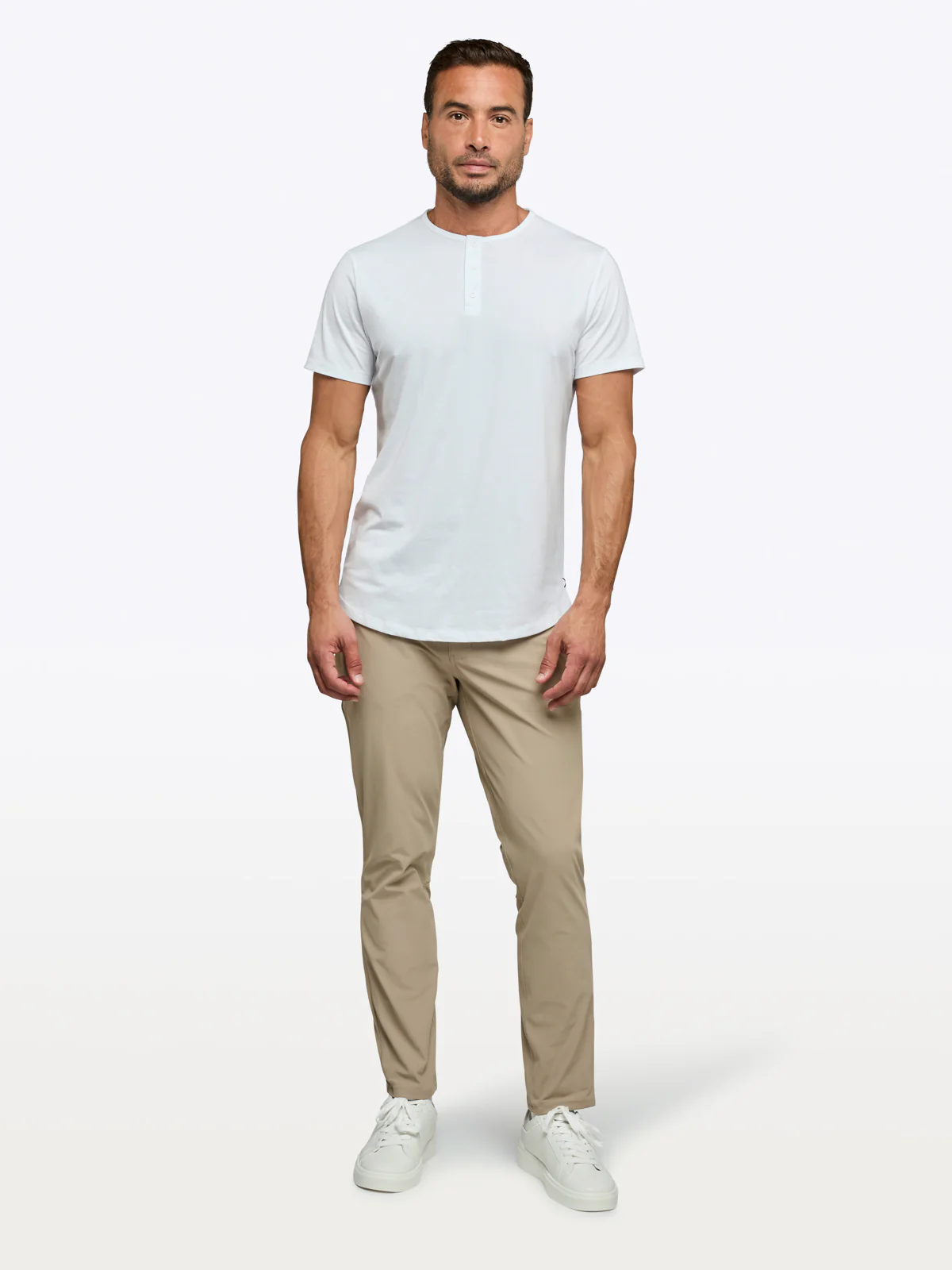 AO Henley Curve-Hem | White Signature-fit PYCA Pro® - Image 3