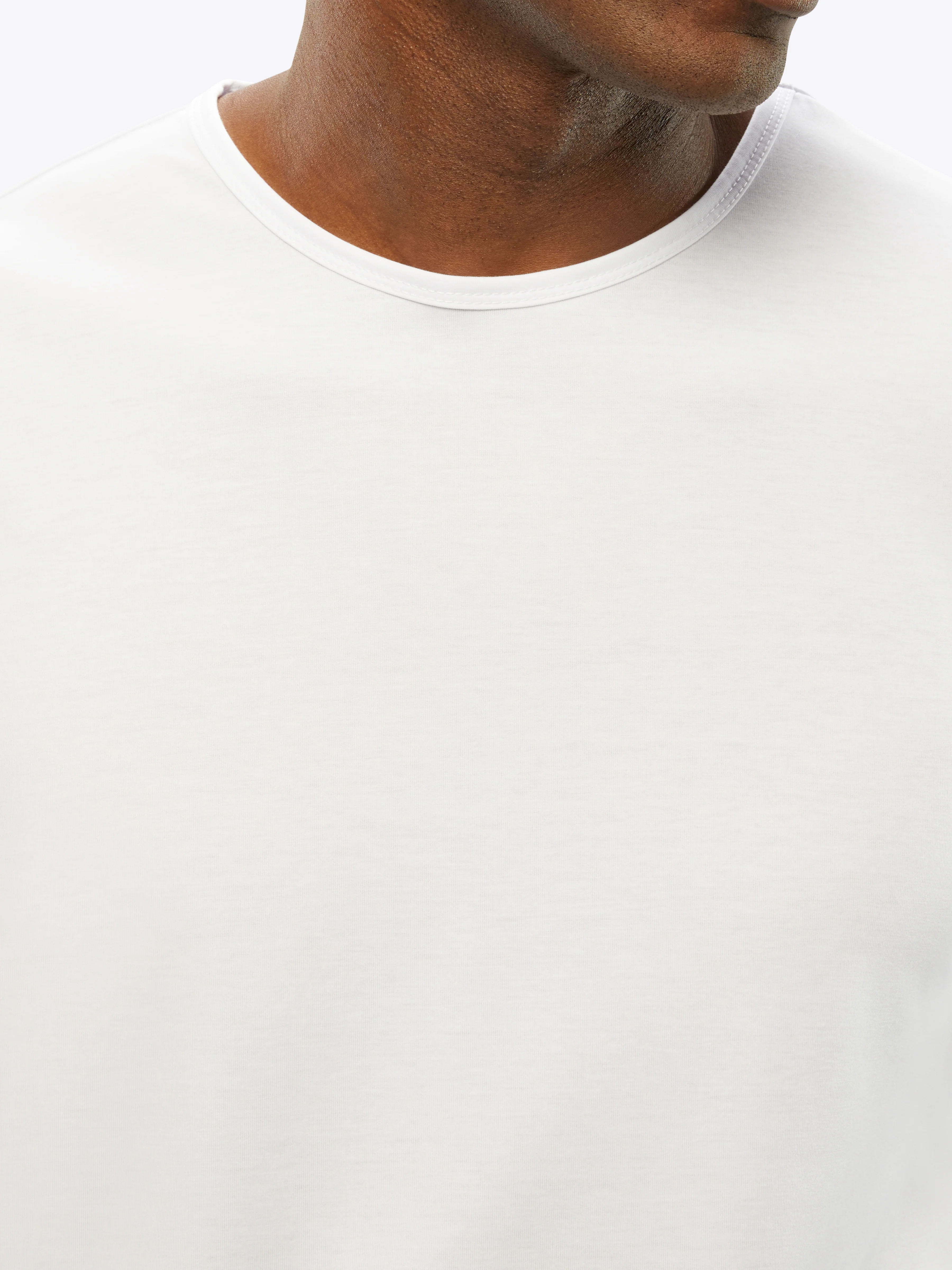 AO Long Sleeve Curve-Hem Tee | White Signature-fit PYCA Pro® - Image 5
